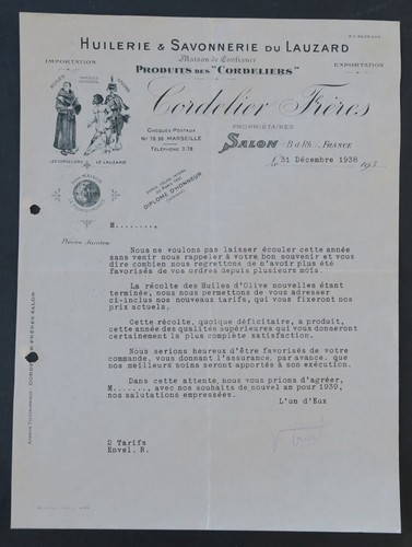 Facture salon 1938 - facture,
