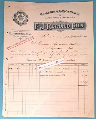 Reynaud 1920 huilerie - 1920,